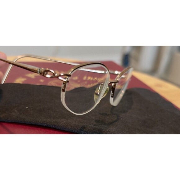 Vintage Safilo Elasta 4805 IN5Eyeglasses Gold Oval Frame  Unisex  Made in Italy main image 5